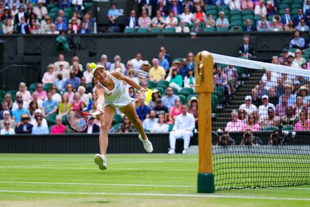 Mandatory Credit: Photo by Javier Garcia Shutterstock (13018047l) Tatjana Maria during her semi final match Wimbledon Tennis Championships, Day 11, The All England Lawn Tennis and Croquet Club, London, UK - 07 Jul 2022 Wimbledon Tennis Championships, Day 11, The All England Lawn Tennis and Croquet Club, London, UK - 07 Jul 2022  Copyright: xJavierxGarcia Shutterstockx 13018047l