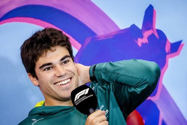 2022-07-07 14:45:47 SPIELBERG - Lance Stroll (Aston Martin) during a press conference, PK, Pressekonferenz at the Red Bull Ring race track ahead of the Austrian Grand Prix. ANP SEM VAN DER WAL netherlands out - belgium out Spielberg xVIxxIVx