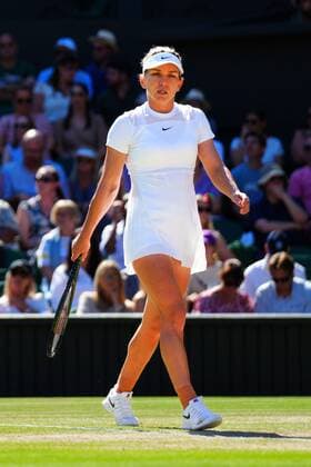 Mandatory Credit: Photo by Javier Garcia Shutterstock (13018047cb) Simona Halep during her semi final match Wimbledon Tennis Championships, Day 11, The All England Lawn Tennis and Croquet Club, London, UK - 07 Jul 2022 Wimbledon Tennis Championships, Day 11, The All England Lawn Tennis and Croquet Club, London, UK - 07 Jul 2022  Copyright: xJavierxGarcia Shutterstockx 13018047cb