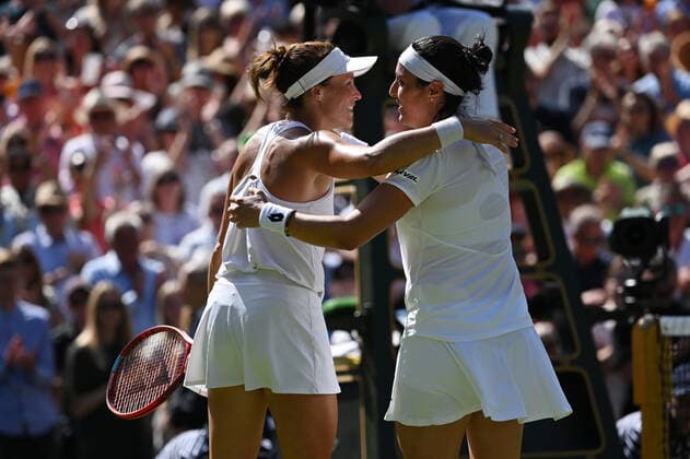 2022 Wimbledon Ons Jabeur (TUN) and Tatjana Maria , (GER)
