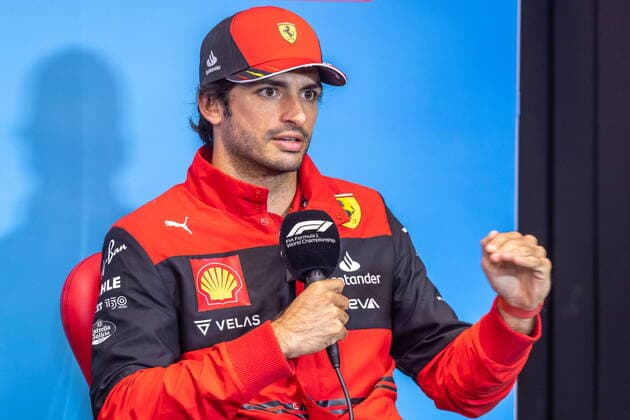 07.07.2022, Red Bull Ring, Spielberg, AUT, FIA, Formel 1, Grosser Preis von Österreich, Vorbericht, im Bild Carlos Sainz (ESP Ferrari) Carlos Sainz (ESP Ferrari) during preliminary reports befor the Austrian FIA Formula One Grand Prix at the Red Bull Ring in Spielberg, Austria on 2022 07 07. Expa Spielberg