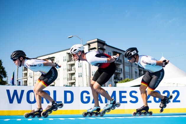 Sport Themen der Woche KW27 Sport Bilder des Tages VARIOUS SPORTS - World Games 2022 BIRMINGHAM,ALABAMA,USA,07.JUL.22 - VARIOUS SPORTS, ROLLER SPORTS - World Games 2022, preview, training. Image shows Christian Kromoser (AUT).  GEPAxpictures xMaticxKlansek
