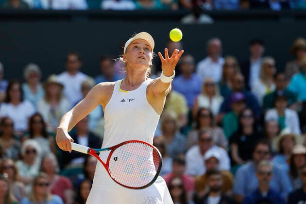 Elena Rybakina (KAZ) Tennis - Wimbledon 2022 - Grand Slam ITF ATP, Tennis Herren WTA, Tennis Damen - AELTC - London - - Great Britain - 7 July 2022. Copyright: xJuergenxHasenkopfx