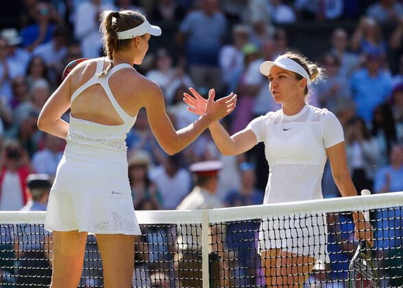 Elena Rybakina (KAZ) Tennis - Wimbledon 2022 - Grand Slam ITF ATP, Tennis Herren WTA, Tennis Damen - AELTC - London - - Great Britain - 7 July 2022. Copyright: xJuergenxHasenkopfx