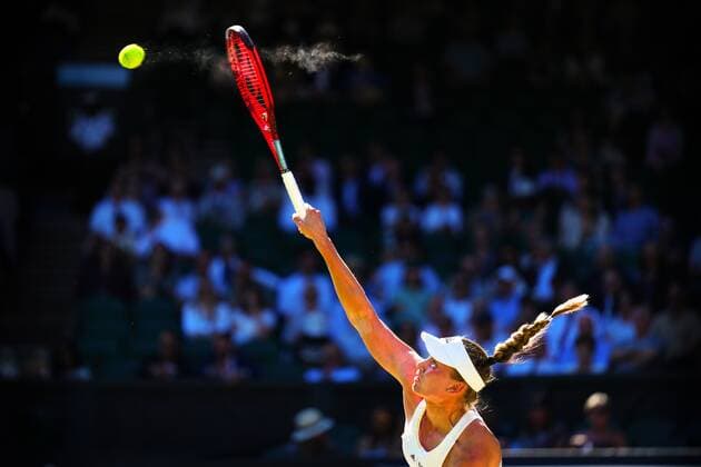 Mandatory Credit: Photo by Javier Garcia Shutterstock (13018047er) Elena Rybakina during her semi final match Wimbledon Tennis Championships, Day 11, The All England Lawn Tennis and Croquet Club, London, UK - 07 Jul 2022 Wimbledon Tennis Championships, Day 11, The All England Lawn Tennis and Croquet Club, London, UK - 07 Jul 2022  Copyright: xJavierxGarcia Shutterstockx 13018047er
