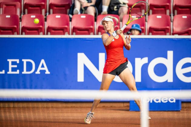 220707 Caijsa Hennemann, Sverige, under dag 4 av WTA, Tennis Damen Nordea Open den 7 juli 2022 i Bastad. Copyright: CHRISTOFFERxBORGxMATTISSON BB220707CB084