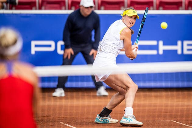 220707 Rebecca Peterson, Sverige, under dag 4 av WTA, Tennis Damen Nordea Open den 7 juli 2022 i Bastad. Copyright: CHRISTOFFERxBORGxMATTISSON BB220707CB099