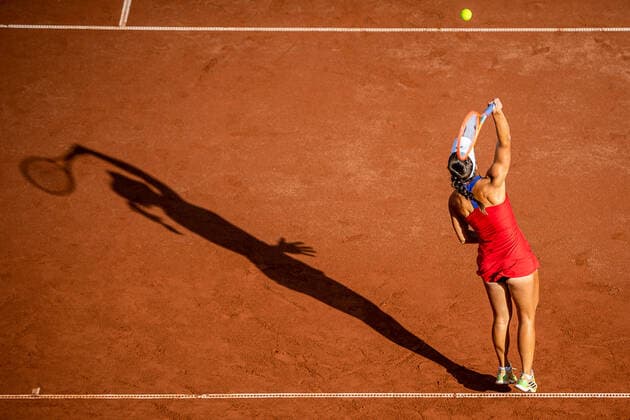 220707 En tennisspelare under dag 4 av WTA, Tennis Damen Nordea Open den 7 juli 2022 i Bastad. Copyright: CHRISTOFFERxBORGxMATTISSON BB220707CB110