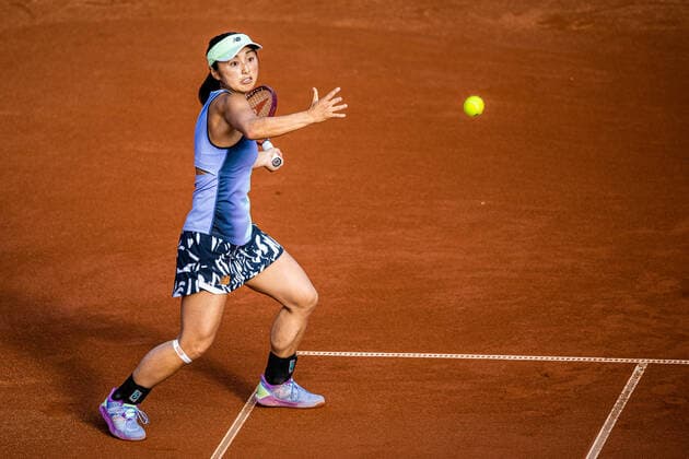 220707 Misak Doi, Japan, under dag 4 av WTA, Tennis Damen Nordea Open den 7 juli 2022 i Bastad. Copyright: CHRISTOFFERxBORGxMATTISSON BB220707CB120