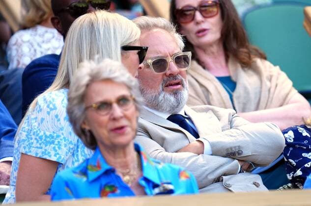 Mandatory Credit: Photo by Javier Garcia Shutterstock (13018051aq) Sam Mendes and Alison Balsom in the Royal Box on Centre Court Wimbledon Tennis Championships, Day 12, The All England Lawn Tennis and Croquet Club, London, UK - 08 Jul 2022 Wimbledon Tennis Championships, Day 12, The All England Lawn Tennis and Croquet Club, London, UK - 08 Jul 2022  Copyright: xJavierxGarcia Shutterstockx 13018051aq