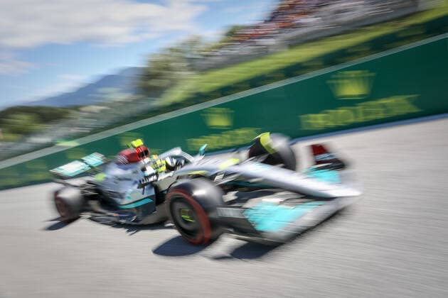 FORMULA 1 - GP of Austria 2022 SPIELBERG,AUSTRIA,08.JUL.22 - MOTORSPORTS, FORMULA 1 - Grand Prix of Austria, Red Bull Ring, practice and qualifying. Image shows Lewis Hamilton (GBR Mercedes).  GEPAxpictures xManfredxBinder