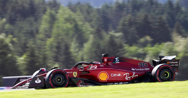 FORMULA 1 - GP of Austria 2022 SPIELBERG,AUSTRIA,08.JUL.22 - MOTORSPORTS, FORMULA 1 - Grand Prix of Austria, Red Bull Ring, practice and qualifying. Image shows Charles Leclerc (MON Ferrari).  GEPAxpictures xWolfgangxGrebien