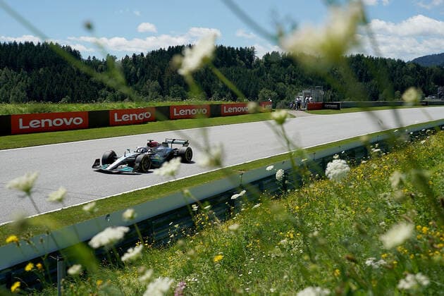 08.07.2022, Red Bull Ring , Spielberg, Formula 1 BWT Grosser Preis von Österreich 2022 , im Bild George Russell (GBR), Mercedes-AMG Petronas Formula One Team (Foto EU-Images) Spielberg Red Bull Ring Steiermark Österreich