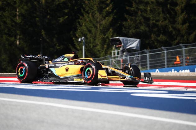 F1 Gran Prix of Austria Daniel Ricciardo of McLaren during qualifying for the F1 Grand Prix of Austria 2022. Spielberg Red Bull Ring Austria Copyright: xMarcoxCanonierox