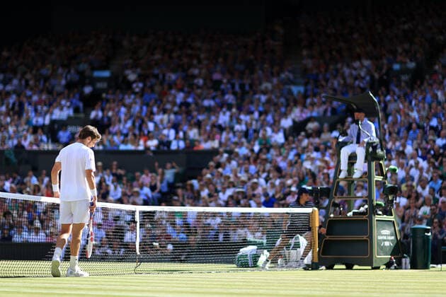 Tennis - Wimbledon (Day 12) 8th July 2022 - Tennis - Wimbledon (Day 12) - Cameron Norrie (GBR) looks dejected during his Gentlemen s Singles Semi Final match against Novak Djokovic (SRB) - Photo: Simon Stacpoole Offside. London UK Copyright: xSimonxStacpoolexOffside