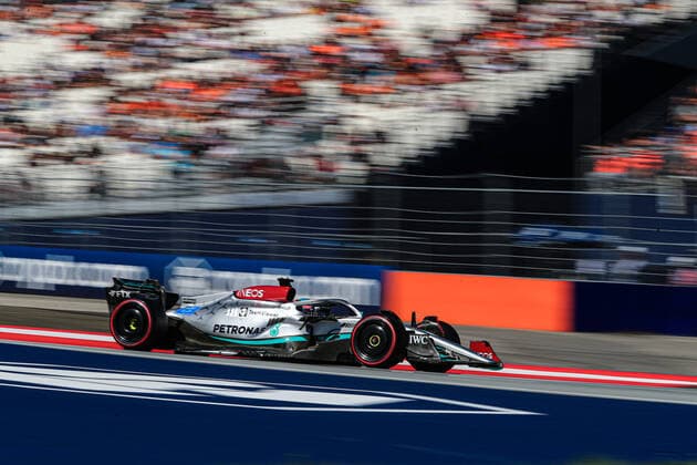 George Russell (GBR) Mercedes W13 E Performance during 2022 Austrian Grand Prix - Qualifying, Formula 1 Championship in Spielberg, Austria, July 08 2022  Copyright: xAlessioxDexMarcox xipa-agency.nex xx 0