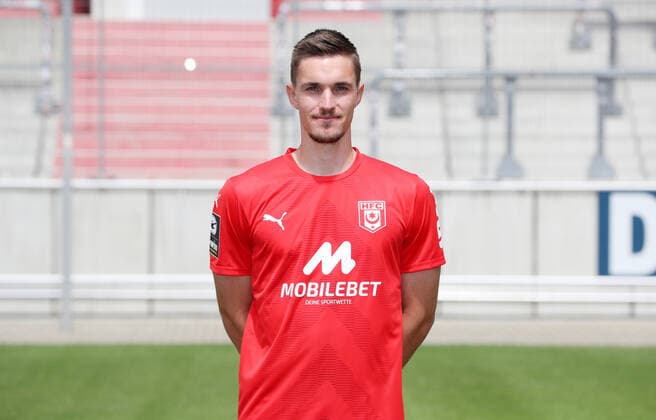 Teampraesentation Halle 08.07.2022 Sören Reddemann (25, Halle); Hallescher FC, 3.Liga, Porträttermin 2022 2023 , Halle, 08.07.2022, Leuna Chemie Stadion, Fussball ,