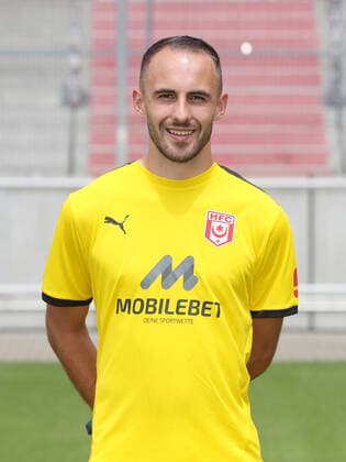 Teampraesentation Halle 08.07.2022 Torwart Felix Gebhardt (23, Halle); Hallescher FC, 3.Liga, Porträttermin 2022 2023 , Halle, 08.07.2022, Leuna Chemie Stadion, Fussball ,