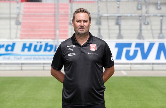 Teampraesentation Halle 08.07.2022 Mannschaftsleiter Mario Nickeleit (Halle); Hallescher FC, 3.Liga, Porträttermin 2022 2023 , Halle, 08.07.2022, Leuna Chemie Stadion, Fussball ,