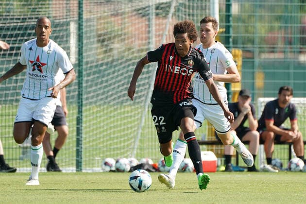 Calvin Stengs (OGC Nice) FOOTBALL : OGC Nice vs Cercle Brugge - Match amical de reprise - Nice - 09 07 2022 NorbertScanella Panoramic 