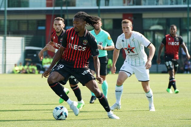 Khephren Thuram (OGC Nice) FOOTBALL : OGC Nice vs Cercle Brugge - Match amical de reprise - Nice - 09 07 2022 NorbertScanella Panoramic 