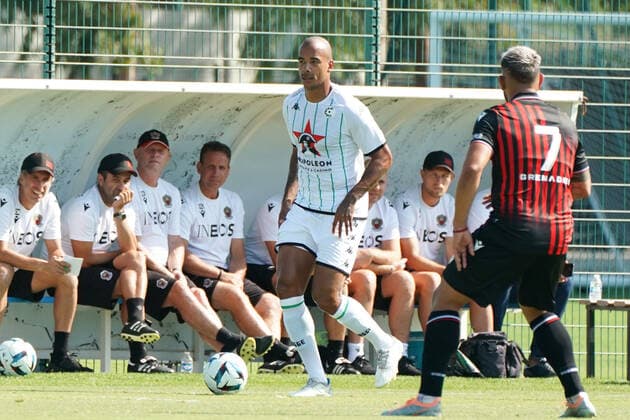 Senna Miangue (Cercle Brugge) FOOTBALL : OGC Nice vs Cercle Brugge - Match amical de reprise - Nice - 09 07 2022 NorbertScanella Panoramic 