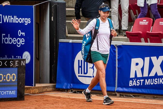 220709 Su Jeong Jang, Sydkorea, under dag 6 av WTA, Tennis Damen Nordea Open den 9 juli 2022 i Bastad. Copyright: CHRISTOFFERxBORGxMATTISSON BB220709CB003