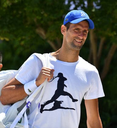Mandatory Credit: Photo by James Veysey Shutterstock (13018056b) Novak Djokovic practicing Wimbledon Tennis Championships, Day 13, The All England Lawn Tennis and Croquet Club, London, UK - 09 Jul 2022 Wimbledon Tennis Championships, Day 13, The All England Lawn Tennis and Croquet Club, London, UK - 09 Jul 2022  Copyright: xJamesxVeysey Shutterstockx 13018056b