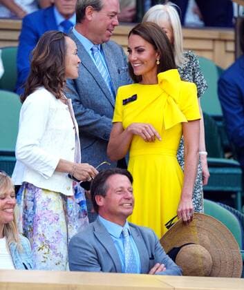 Mandatory Credit: Photo by Javier Garcia Shutterstock (13018057c) Catherine Duchess of Cambridge and Martina Hingis in the Royal Box on Centre Court Wimbledon Tennis Championships, Day 13, The All England Lawn Tennis and Croquet Club, London, UK - 09 Jul 2022 Wimbledon Tennis Championships, Day 13, The All England Lawn Tennis and Croquet Club, London, UK - 09 Jul 2022  Copyright: xJavierxGarcia Shutterstockx 13018057c
