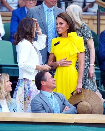 Mandatory Credit: Photo by Javier Garcia Shutterstock (13018057e) Catherine Duchess of Cambridge and Martina Hingis in the Royal Box on Centre Court Wimbledon Tennis Championships, Day 13, The All England Lawn Tennis and Croquet Club, London, UK - 09 Jul 2022 Wimbledon Tennis Championships, Day 13, The All England Lawn Tennis and Croquet Club, London, UK - 09 Jul 2022  Copyright: xJavierxGarcia Shutterstockx 13018057e
