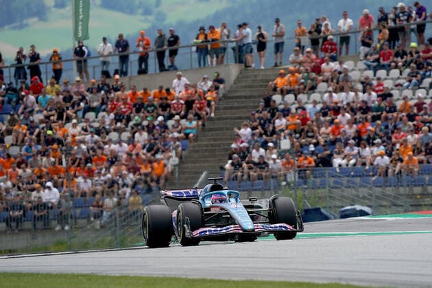 Formula 1 BWT Grosser Preis von Österreich 2022 09.07.2022, Red Bull Ring , Spielberg, Formula 1 BWT Grosser Preis von Österreich 2022 , im Bild Fernando Alonso (ESP), Alpine F1 Team