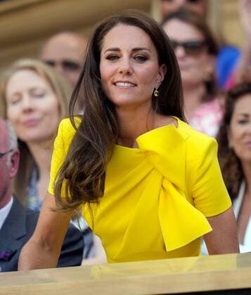 Mandatory Credit: Photo by Dave Shopland Shutterstock (13018053d) Catherine Duchess of Cambridge in the Royal Box on Centre Court Wimbledon Tennis Championships, Day 13, The All England Lawn Tennis and Croquet Club, London, UK - 09 Jul 2022 Wimbledon Tennis Championships, Day 13, The All England Lawn Tennis and Croquet Club, London, UK - 09 Jul 2022  Copyright: xDavexShopland Shutterstockx 13018053d