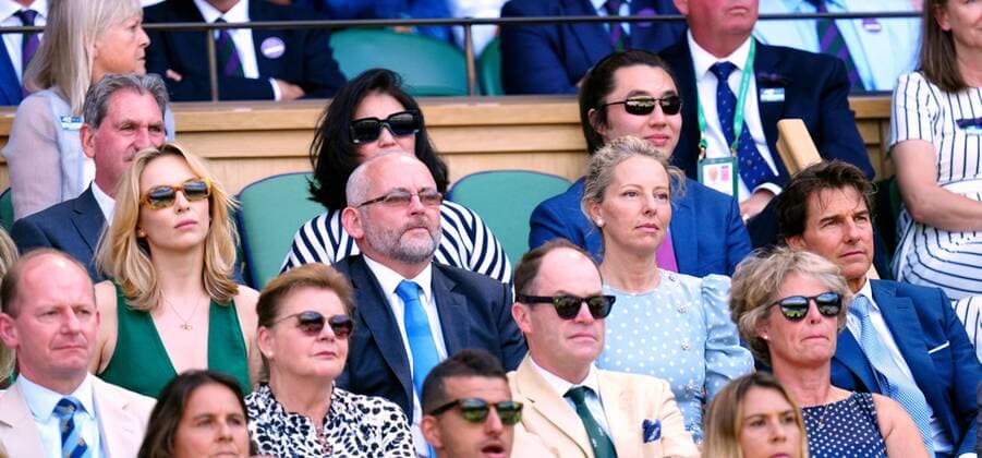 Mandatory Credit: Photo by Javier Garcia Shutterstock (13018057n) Jodie Comer and Tom Cruise in the Royal Box on Centre Court Wimbledon Tennis Championships, Day 13, The All England Lawn Tennis and Croquet Club, London, UK - 09 Jul 2022 Wimbledon Tennis Championships, Day 13, The All England Lawn Tennis and Croquet Club, London, UK - 09 Jul 2022  Copyright: xJavierxGarcia Shutterstockx 13018057n