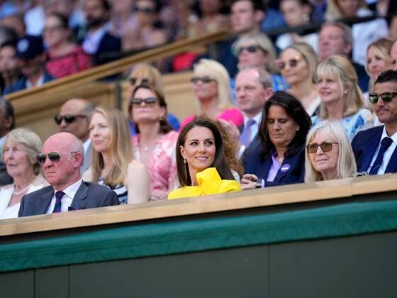 Mandatory Credit: Photo by Dave Shopland Shutterstock (13018053x) Catherine Duchess of Cambridge in the Royal Box on Centre Court Wimbledon Tennis Championships, Day 13, The All England Lawn Tennis and Croquet Club, London, UK - 09 Jul 2022 Wimbledon Tennis Championships, Day 13, The All England Lawn Tennis and Croquet Club, London, UK - 09 Jul 2022  Copyright: xDavexShopland Shutterstockx 13018053x