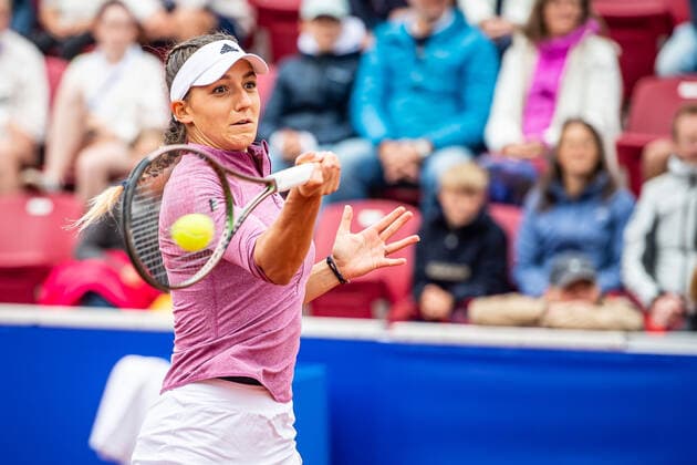 220709 Rebeka Masarova, Spanien, under dag 6 av WTA, Tennis Damen Nordea Open den 9 juli 2022 i Bastad. Copyright: CHRISTOFFERxBORGxMATTISSON BB220709CB015