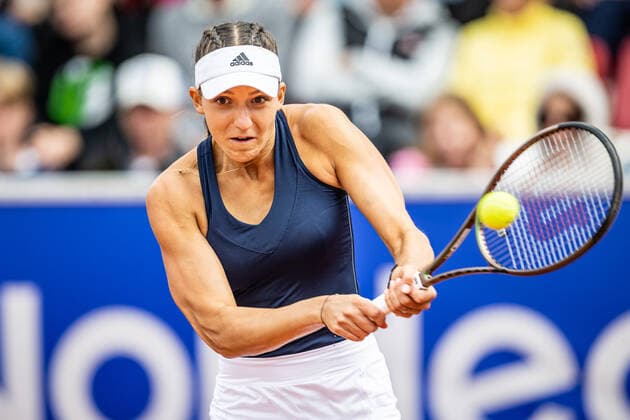 220709 Rebeka Masarova, Spanien, under dag 6 av WTA, Tennis Damen Nordea Open den 9 juli 2022 i Bastad. Copyright: CHRISTOFFERxBORGxMATTISSON BB220709CB031