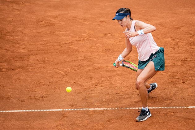 220709 Su Jeong Jang, Sydkorea, under dag 6 av WTA, Tennis Damen Nordea Open den 9 juli 2022 i Bastad. Copyright: CHRISTOFFERxBORGxMATTISSON BB220709CB032