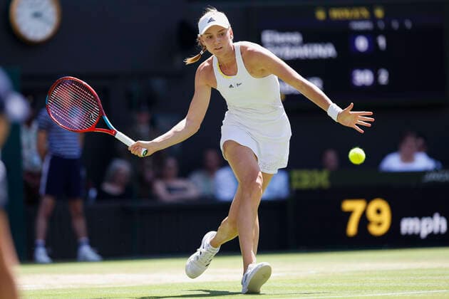 Elena Rybakina (KAZ) Damen Einzel Finale, Endspiel Tennis - Wimbledon 2021 - Grand Slam ITF ATP, Tennis Herren WTA, Tennis Damen - AELTC - London - - Great Britain - 9 July 2022. Copyright: xJuergenxHasenkopfx