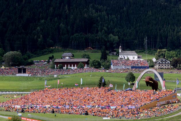 Dutch fans Orange Army , F1 Grand Prix of Austria at Red Bull Ring on July 9, 2022 in Spielberg, Austria. (Photo by HOCH ZWEI) Spielberg Austria