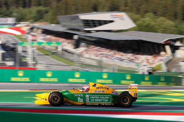 FORMULA 1 - GP of Austria 2022 SPIELBERG,AUSTRIA,09.JUL.22 - MOTORSPORTS, FORMULA 1 - Grand Prix of Austria, Red Bull Ring, Red Bull Legends Parade warm-up. Image shows Ralf Schumacher in a historic BMW Williams.  GEPAxpictures xChristianxWalgram