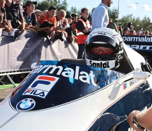 FORMULA 1 - GP of Austria 2022 SPIELBERG,AUSTRIA,09.JUL.22 - MOTORSPORTS, FORMULA 1 - Grand Prix of Austria, Red Bull Ring, Red Bull Legends Parade warm-up. Image shows Riccard Patresse (ITA).  GEPAxpictures xWolfgangxGrebien