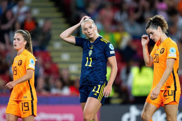 220709 Stina Blackstenius of Sweden during the UEFA Women s Euro 2022 group stage match between Netherlands and the Sweden on July 9, 2022 in Sheffield. Photo: Ludvig Thunman BILDBYRAN kod LT LT0361 fotboll football soccer fotball fotbolls-em europamästerskap em uefa womens euro holland nederländerna netherlands sverige sweden dam bbeng landskamp depp Copyright: LUDVIGxTHUNMAN BB220709LT227
