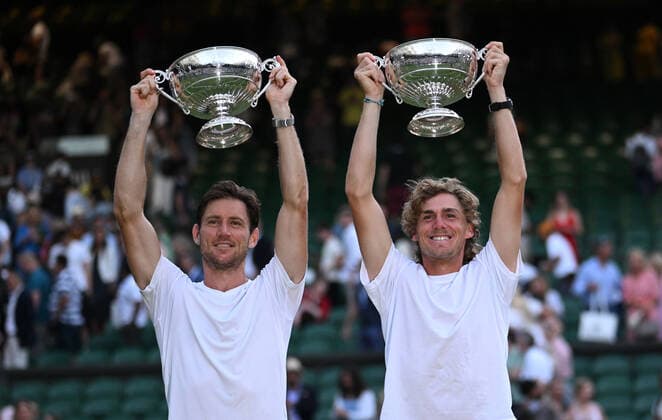 2022 Wimbledon Mens Doubles Final Mattew Ebden (AUS) , Max Purcell (AUS) vs Nikola Mektic (CRO) and Mate Pavic (CRO)
