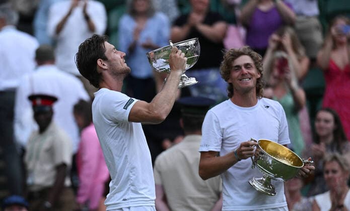 2022 Wimbledon Mens Doubles Final Mattew Ebden (AUS) , Max Purcell (AUS) vs Nikola Mektic (CRO) and Mate Pavic (CRO)