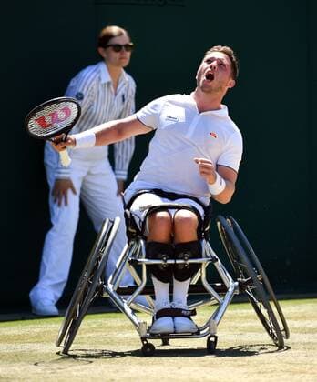 Mandatory Credit: Photo by James Veysey Shutterstock (13018061j) Alfie Hewett during the Men s Wheelchair Singles Final Wimbledon Tennis Championships, Day 14, The All England Lawn Tennis and Croquet Club, London, UK - 10 Jul 2022 Wimbledon Tennis Championships, Day 14, The All England Lawn Tennis and Croquet Club, London, UK - 10 Jul 2022  Copyright: xJamesxVeysey Shutterstockx 13018061j