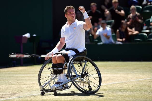 Mandatory Credit: Photo by James Veysey Shutterstock (13018061k) Alfie Hewett during the Men s Wheelchair Singles Final Wimbledon Tennis Championships, Day 14, The All England Lawn Tennis and Croquet Club, London, UK - 10 Jul 2022 Wimbledon Tennis Championships, Day 14, The All England Lawn Tennis and Croquet Club, London, UK - 10 Jul 2022  Copyright: xJamesxVeysey Shutterstockx 13018061k