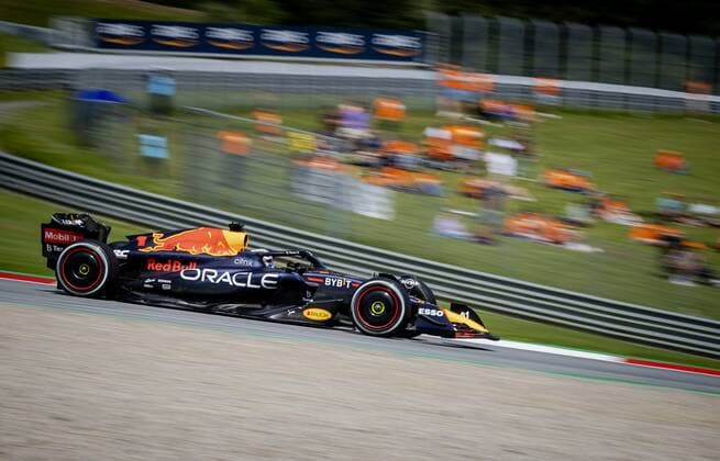 SPIELBERG - Max Verstappen (1) with the Oracle Red Bull Racing RB18 Honda during the Austrian Grand Prix at the Red Bull Ring on July 10, 2022 in Spielberg, Austria. ANP SEM VAN DER WAL F1 Grand Prix of Austria 2022 xVIxANPxSportx xxANPxIVx