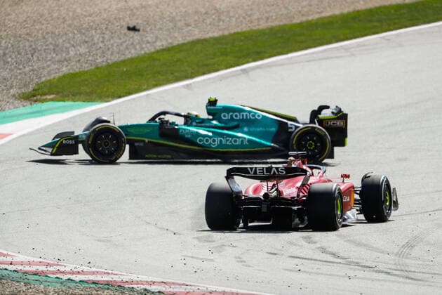 05 VETTEL Sebastian (ger), Aston Martin F1 Team AMR22, 16 LECLERC Charles (mco), Scuderia Ferrari F1-75, action during the Formula 1 Rolex Grosser Preis Von Osterreich 2022, 2022 Austrian Grand Prix, 11th round of the 2022 FIA Formula One World Championship, WM, Weltmeisterschaft from July 8 to 10, 2022 on the Red Bull Ring, in Spielberg, Austria - F1 - AUSTRIAN GRAND PRIX 2022 - RACE DPPI Panoramic 00122027__V2_3344