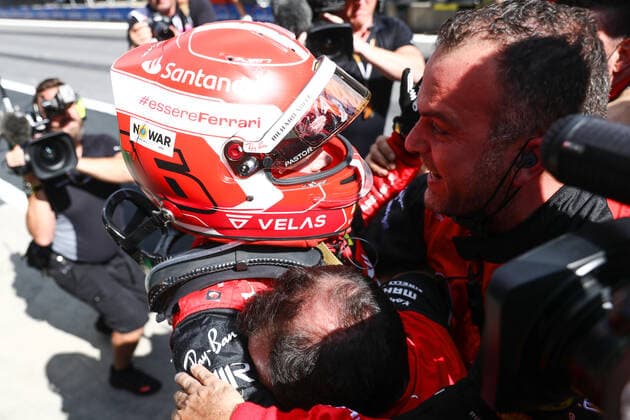 F1 Austrian Grand Prix Charles Leclerc of Ferrari celebrates after he won the Formula 1 Austrian Grand Prix at Red Bull Ring in Spielberg, Austria on July 10, 2022. Spielberg Austria  Copyright: xJakubxPorzyckix originalFilename:porzycki-f1austri220710_npoOe.jpg