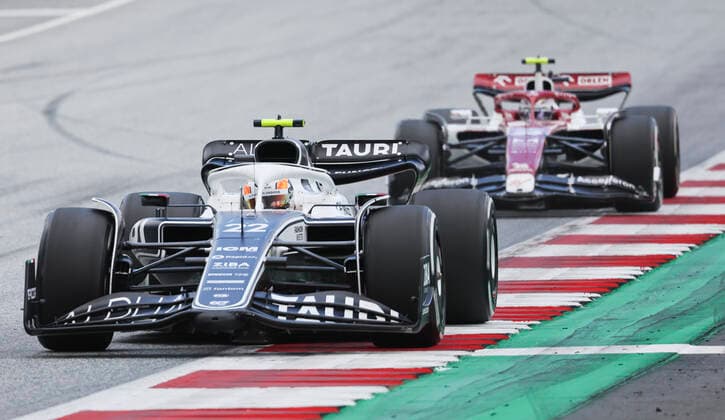 FORMULA 1 - GP of Austria 2022 SPIELBERG,AUSTRIA,10.JUL.22 - MOTORSPORTS, FORMULA 1 - Grand Prix of Austria, Red Bull Ring. Driver Parade. Image shows Yuki Tsunoda (JPN Scuderia AlphaTauri).  GEPAxpictures xWolfgangxGrebien